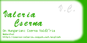 valeria cserna business card